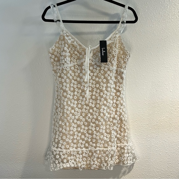 Lulu's Cream Floral Lace Women Top Size Small - Picture 1 of 6